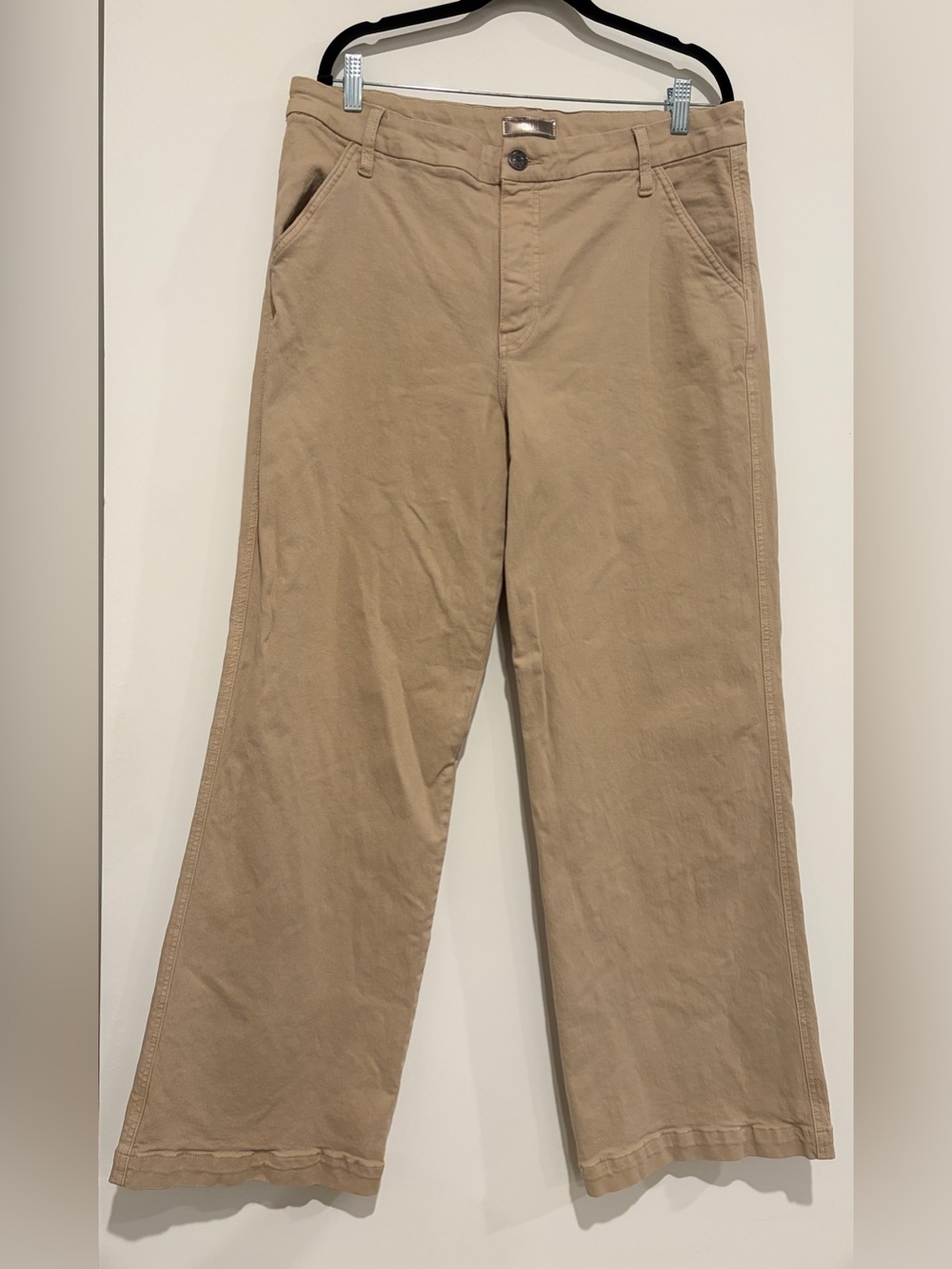 KUT from the Kloth Jodi High Rise Wide Leg Khaki Pants Tan Women's Size 14